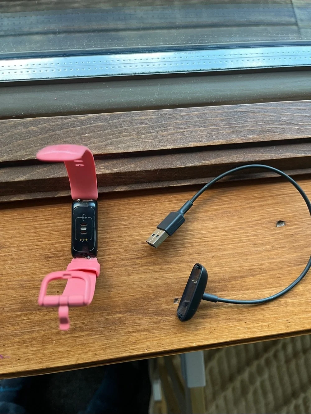 Fitbit Fitness Tracker with Pink Silicone Band - Smart Activity Monitor